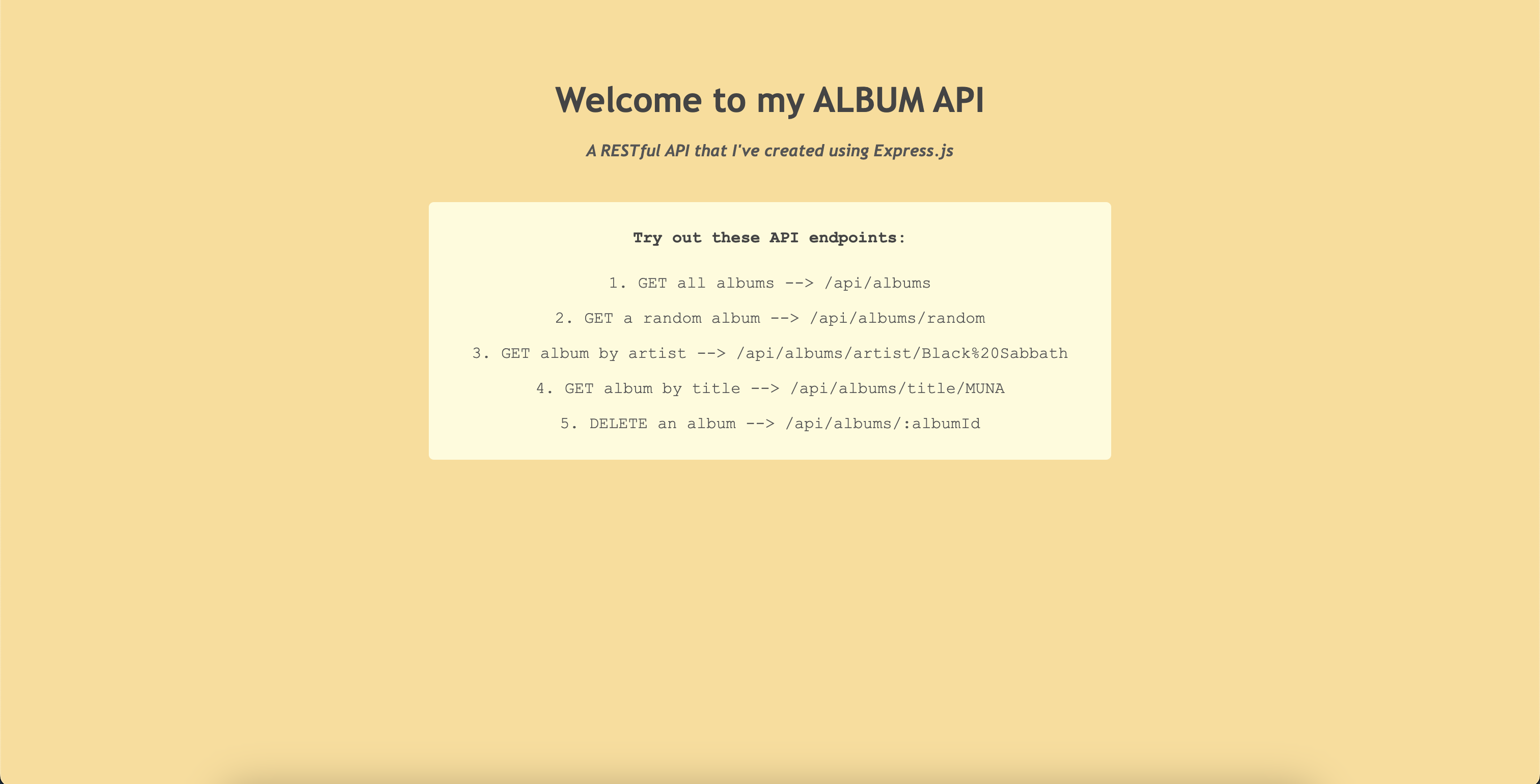 ALBUM API