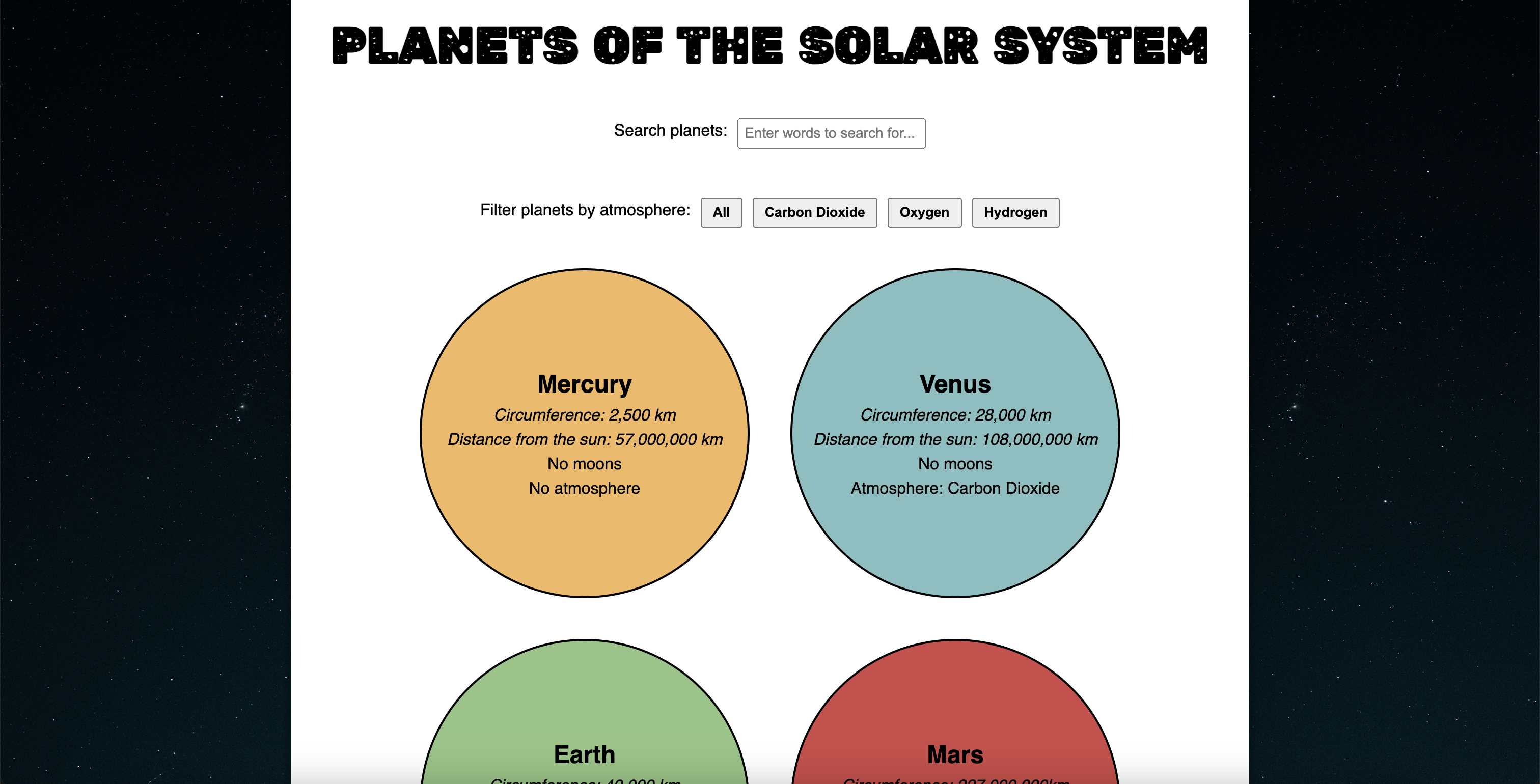 SOLAR SYSTEM FILTER